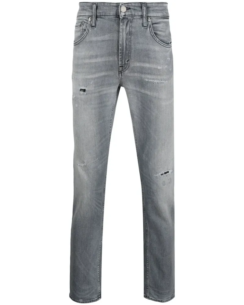 Department 5 Slim-Fit-Jeans in Distressed-Optik - Grau Grau