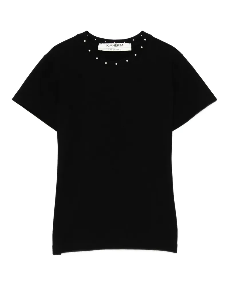 KIMHEKIM T-Shirt mit Perlen - Schwarz Schwarz