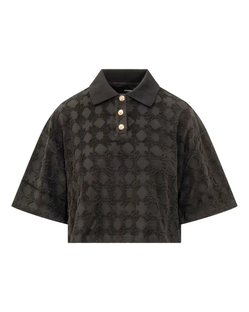 Amiri Strukturiertes MA Quad Poloshirt - Schwarz Schwarz