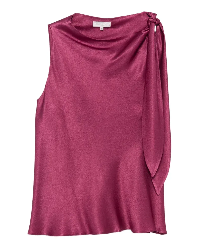 Antonelli Firenze Cloe Bluse mit Knotendetail - Violett Violett