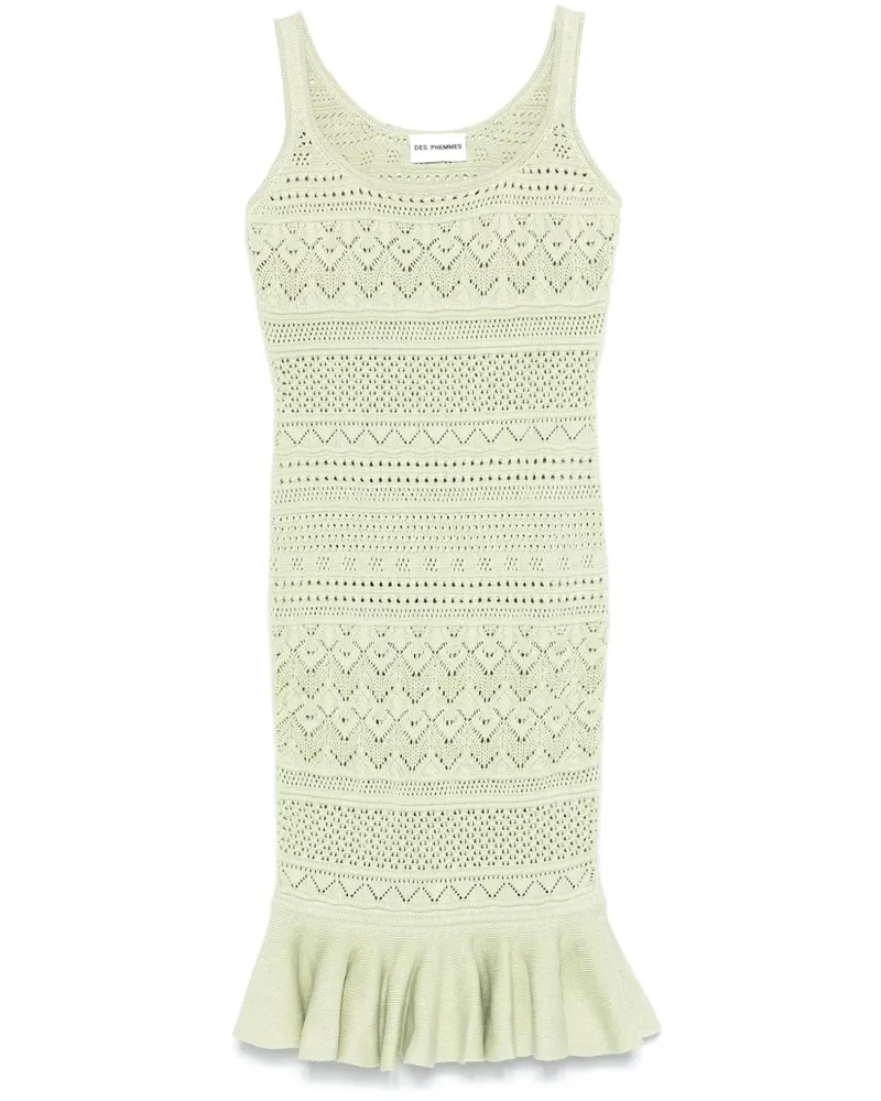 Des Phemmes Gestricktes Midikleid - Grün Grün