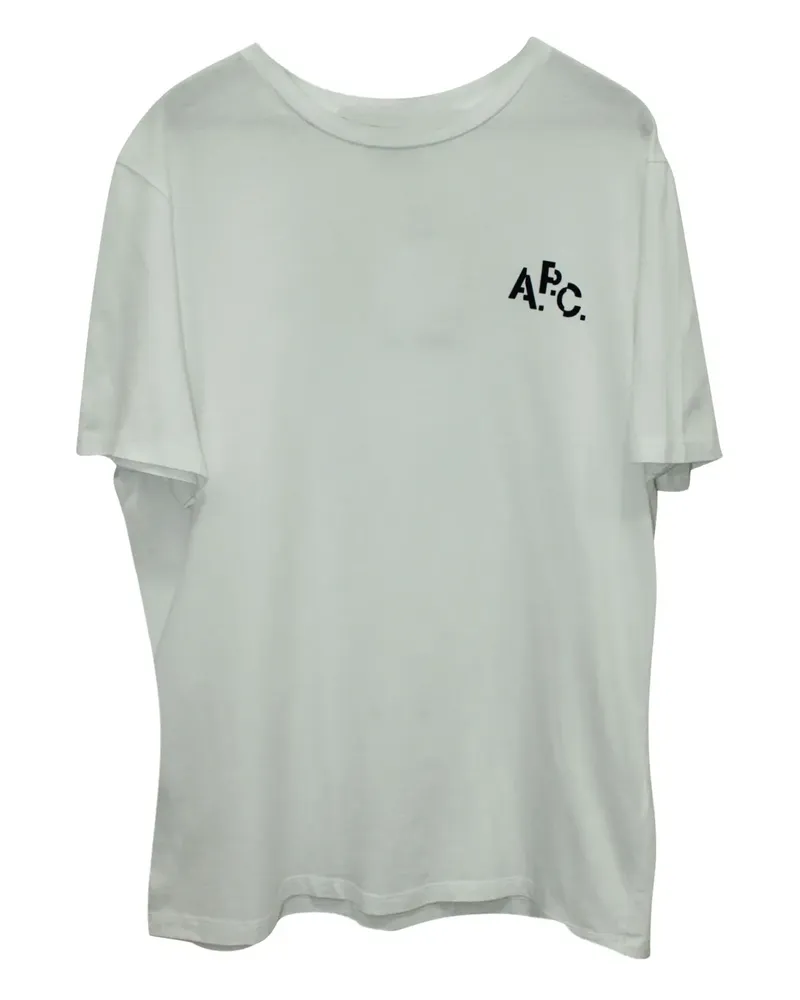 A.P.C. T-Shirt mit Logo-Print - Weiß Weiß