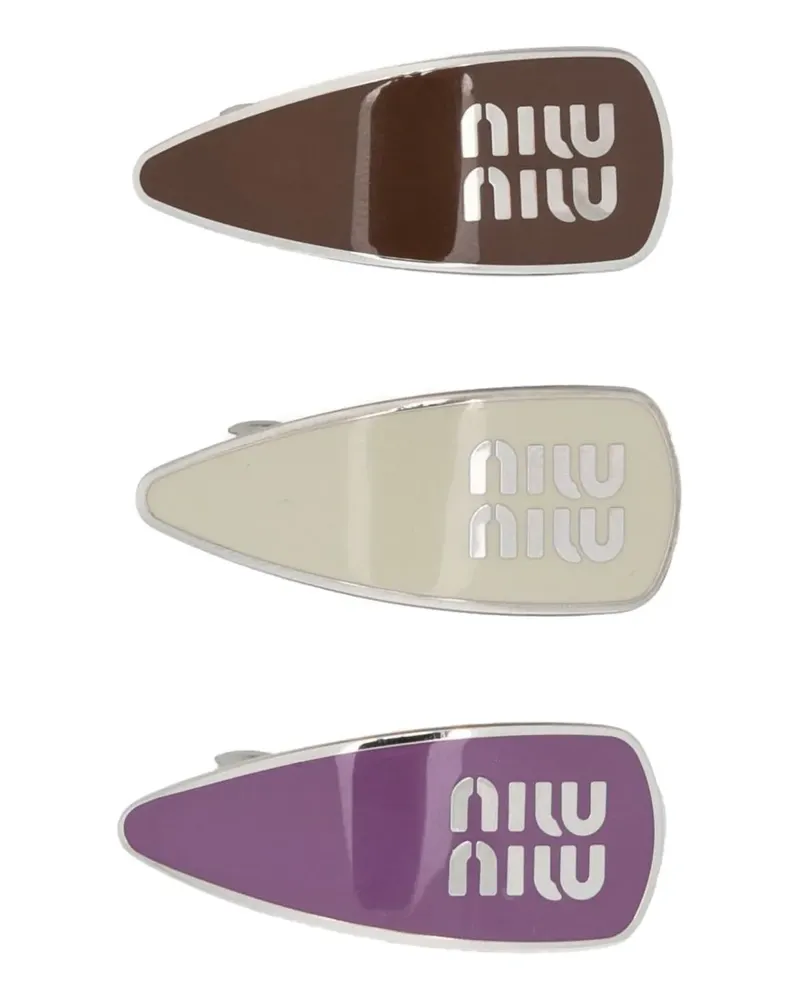 Miu Miu Haarspangen-Set - Silber Silber