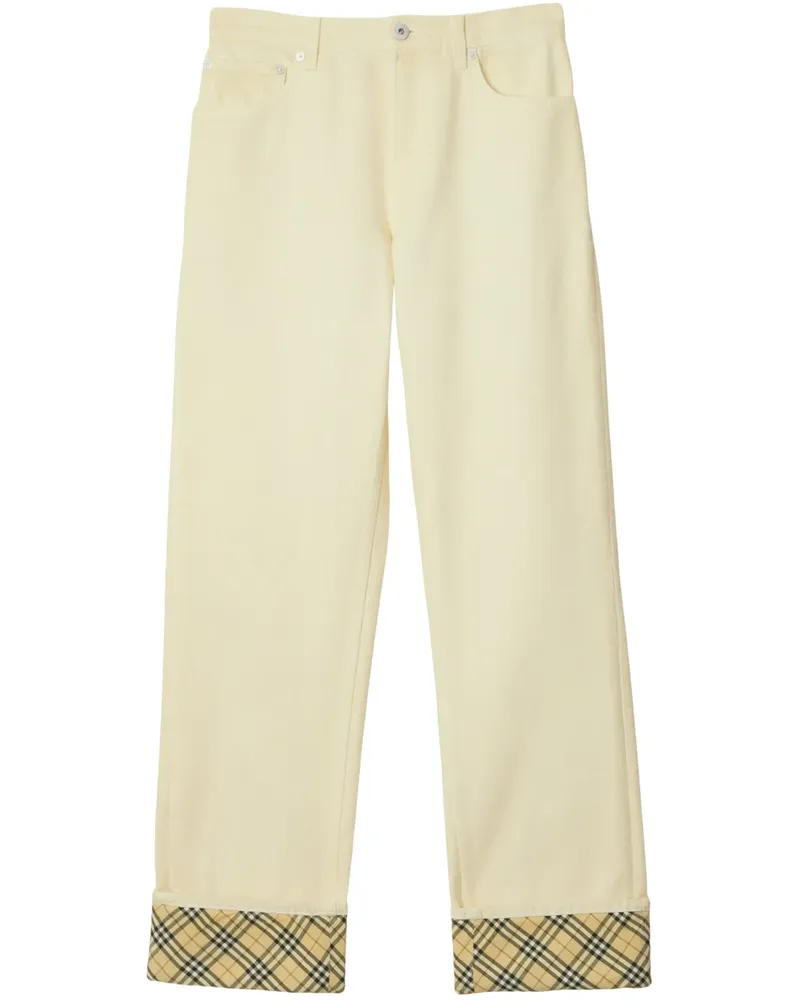 Burberry Jeans mit Check-Muster - Nude Nude