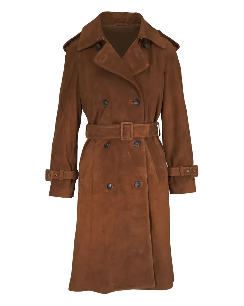 Nili Lotan Doppelreihiger Trenchcoat mit Gürtel - Braun Braun