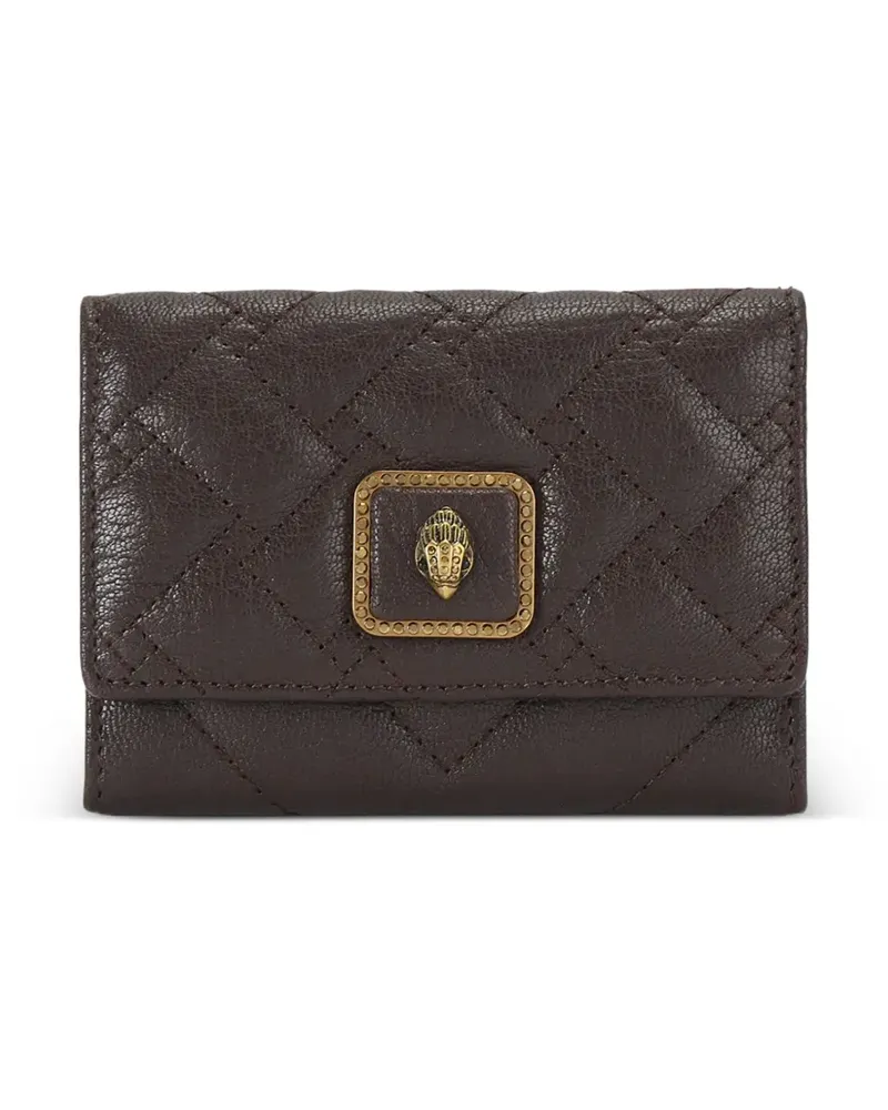 Kurt Geiger quilted leather card holder - Braun Braun
