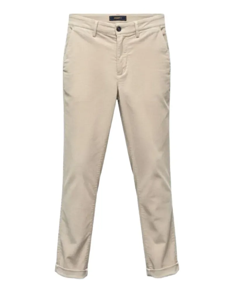 40Weft Straight-Leg-Hose aus Cord - Nude Nude