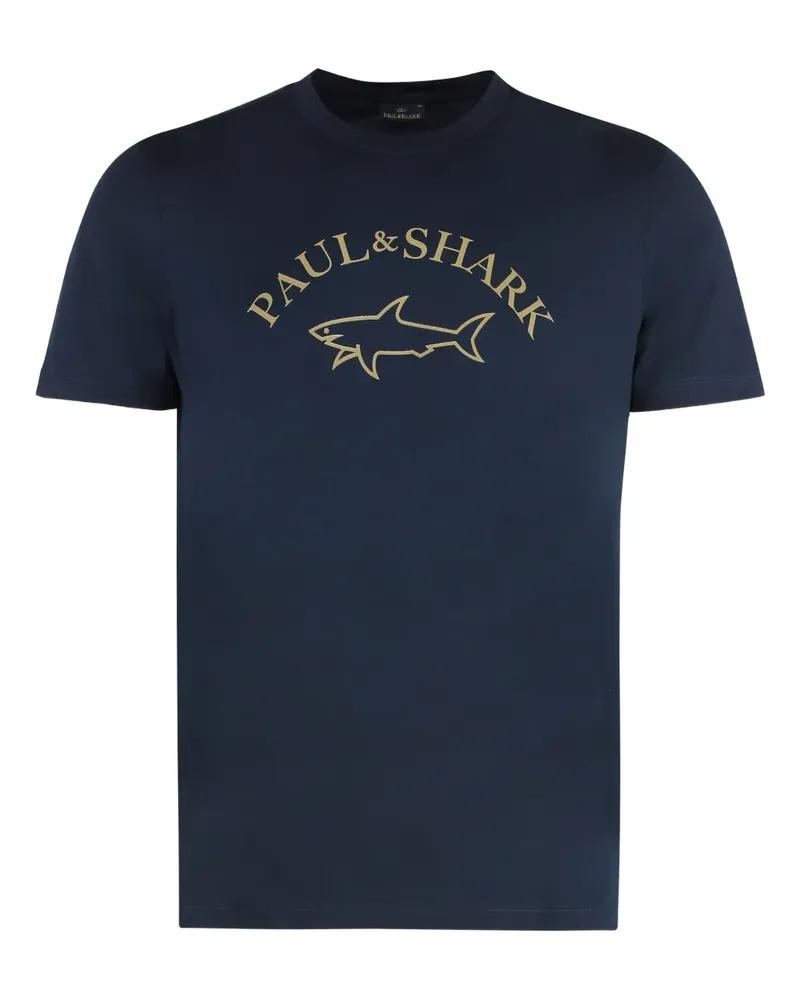 Paul & Shark T-Shirt mit Logo-Print - Blau Blau