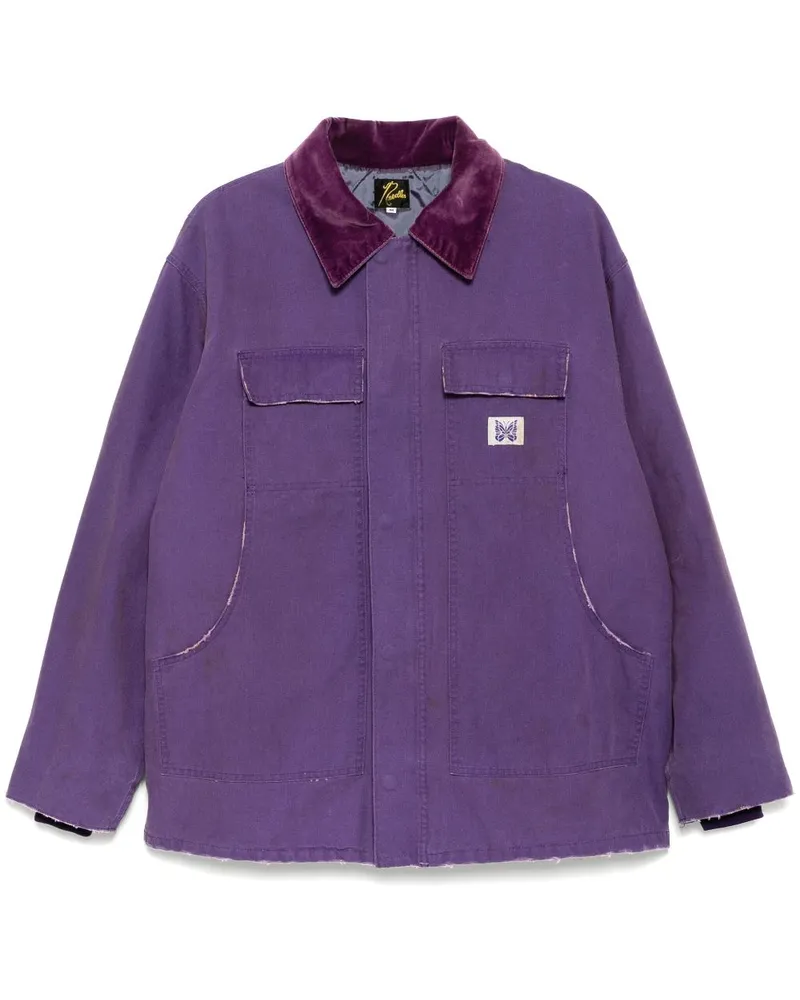 NEEDLES Gefütterte Jacke mit Logo-Patch - Violett Violett