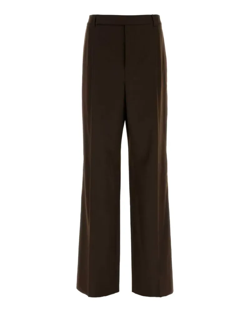 Saint Laurent Tapered-Flanellhose mit Bügelfalten - Braun Braun