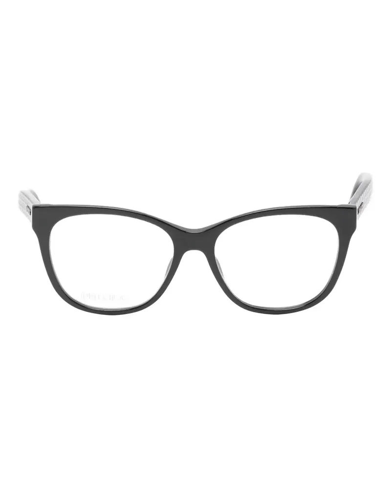 Jimmy Choo logo-plaque cat-eye glasses - Schwarz Schwarz