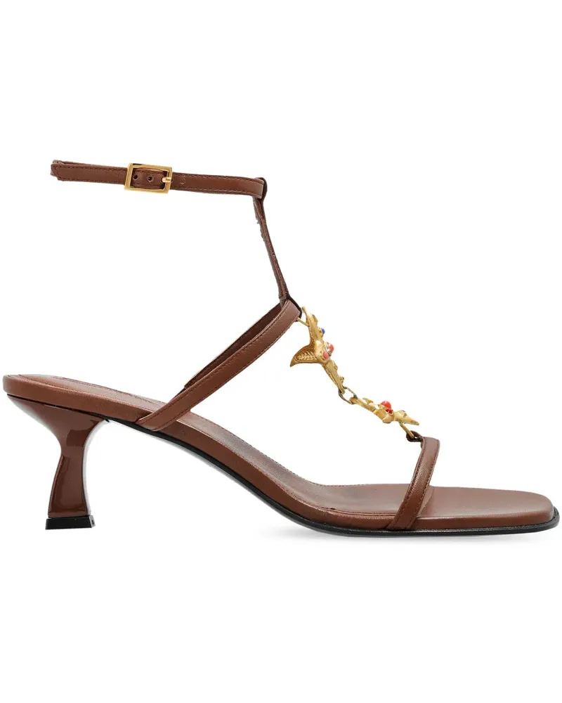 NODALETO Sandalen aus Leder - Braun Braun