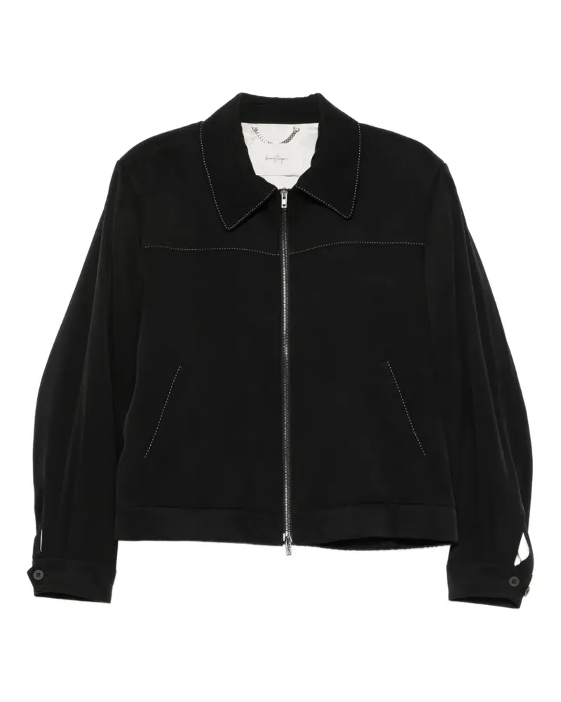 Second/Layer Herman contrast-stitch jacket - Schwarz Schwarz