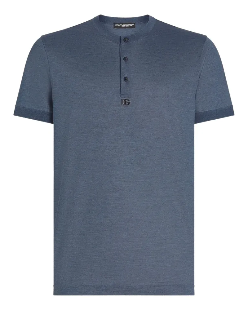 Dolce & Gabbana T-Shirt aus Seide - Blau Blau