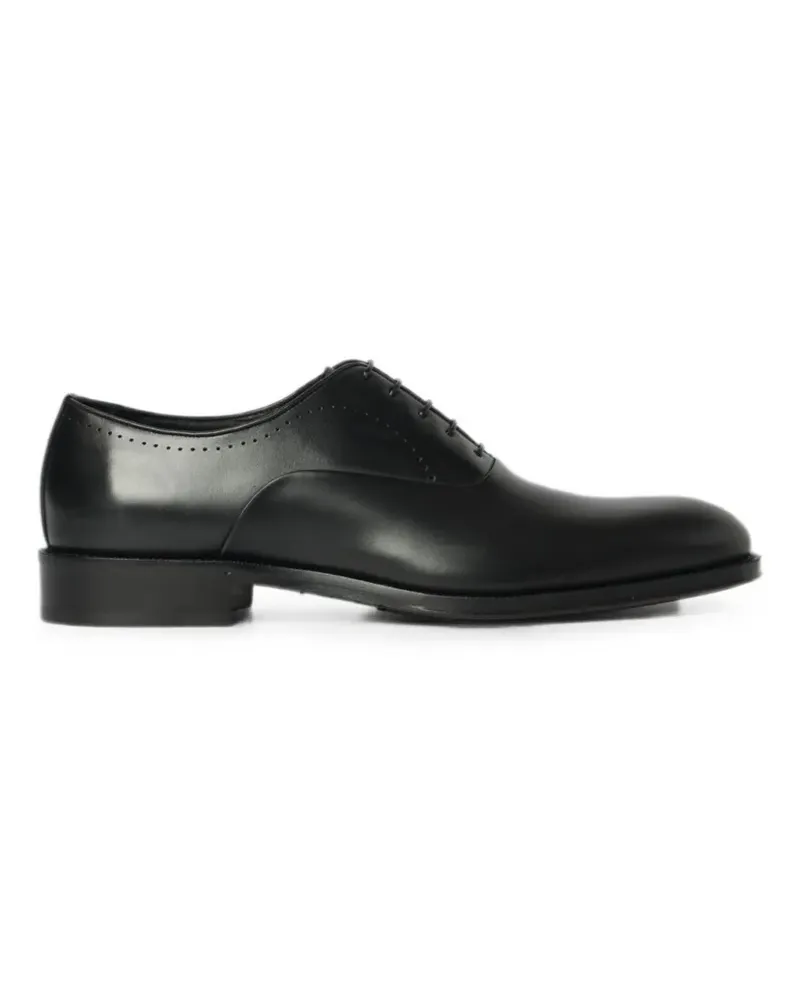 Ferragamo perforated-detail leather Oxford shoes - Schwarz Schwarz