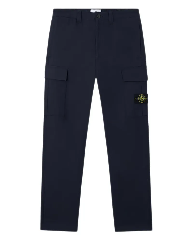 Stone Island Hose mit Kompass-Patch - Blau Blau