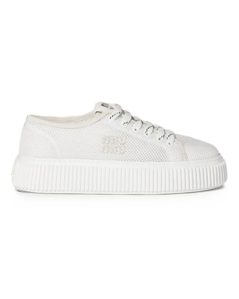 Miu Miu mesh fabric sneakers - Weiß Weiß