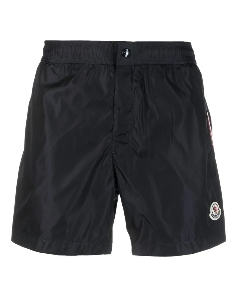 Moncler Badeshorts mit Logo-Patch - Blau Blau