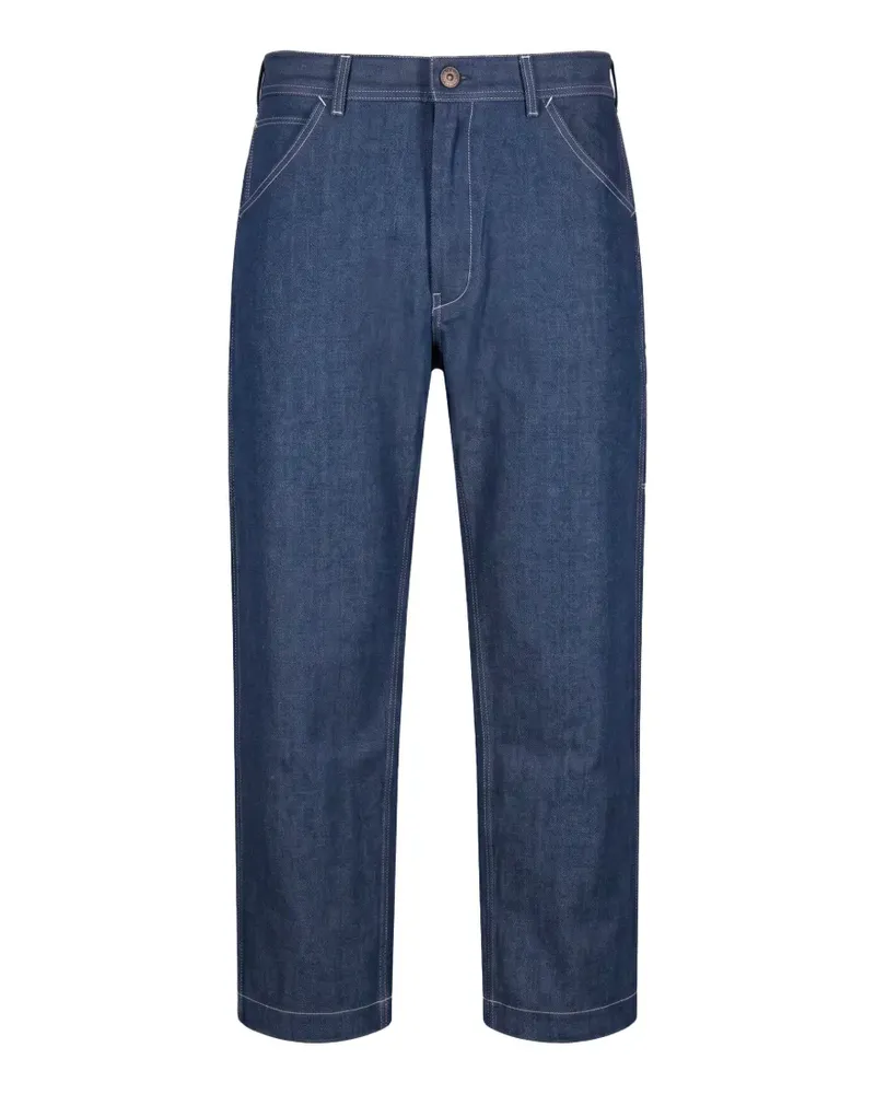 MOORER elastic-waistband jeans - Blau Blau