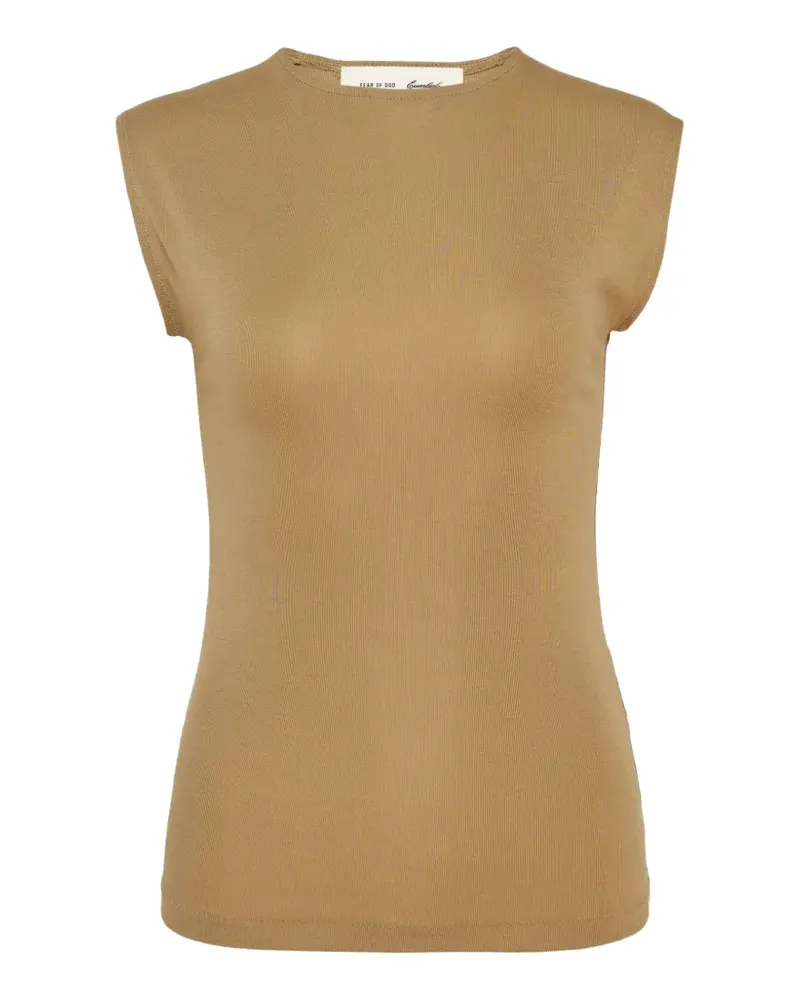 Fear of God Geripptes Tanktop - Nude Nude
