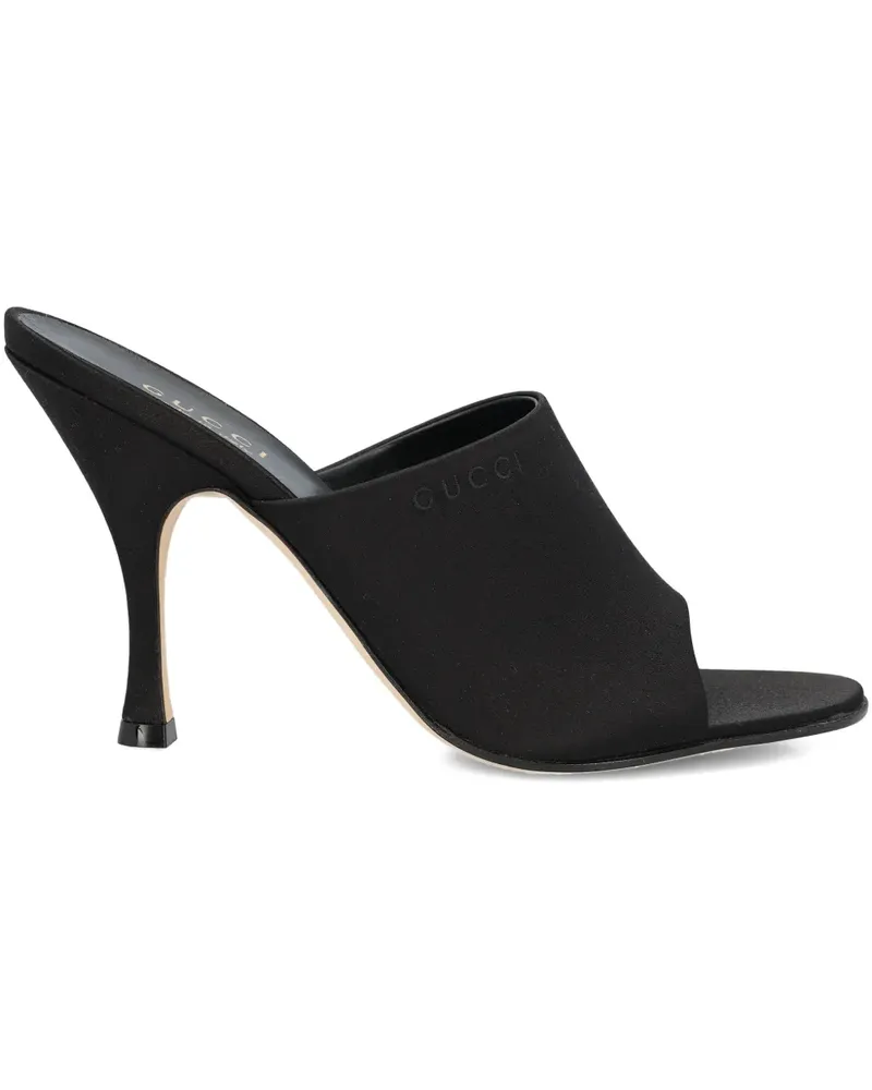 Gucci 95mm satin heeled sandals - Schwarz Schwarz