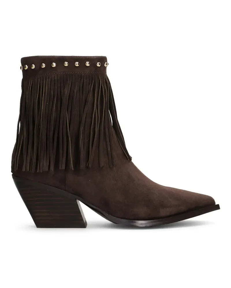 MARC ELLIS fringed studded ankle boots - Braun Braun