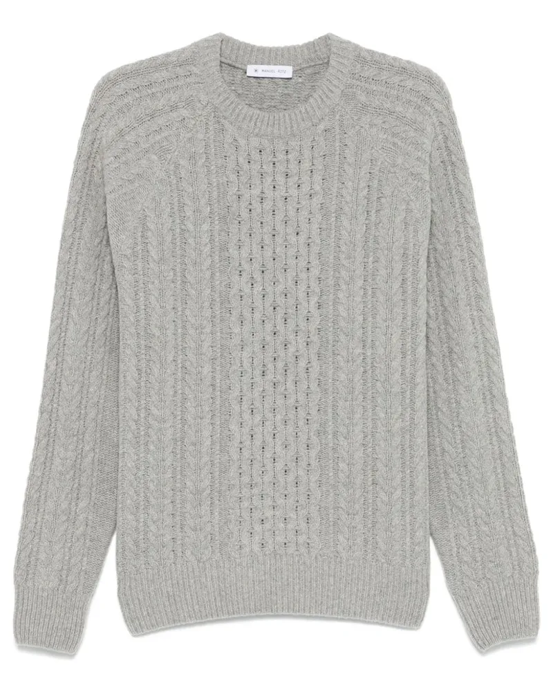 Manuel Ritz Pullover mit Rundhalsausschnitt - Grau Grau
