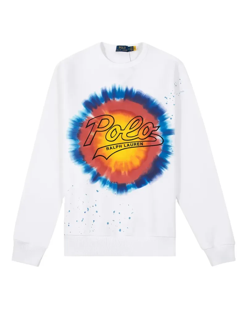 Ralph Lauren logo tie-dye sweatshirt - Weiß Weiß