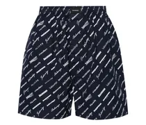 Shorts mit Logo-Print - Blau