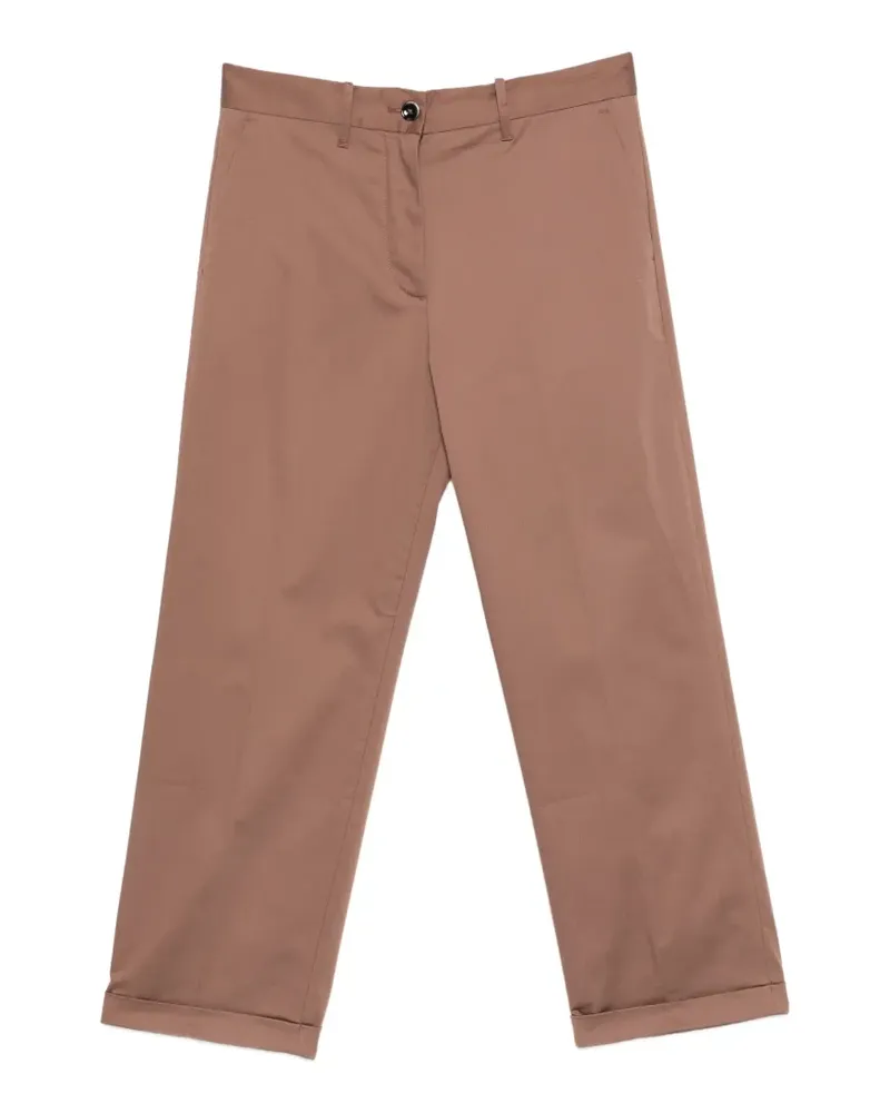 nine:inthe:morning pressed-crease turn-up trousers - Braun Braun