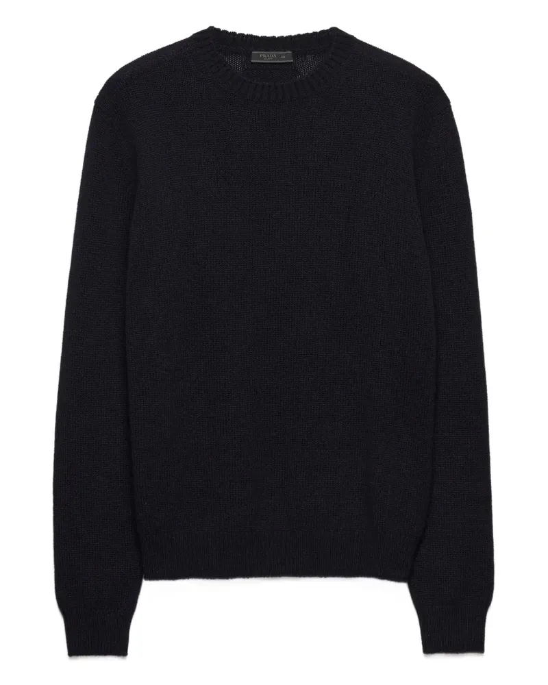Prada Kaschmirpullover mit Triangel-Logo - Blau Blau