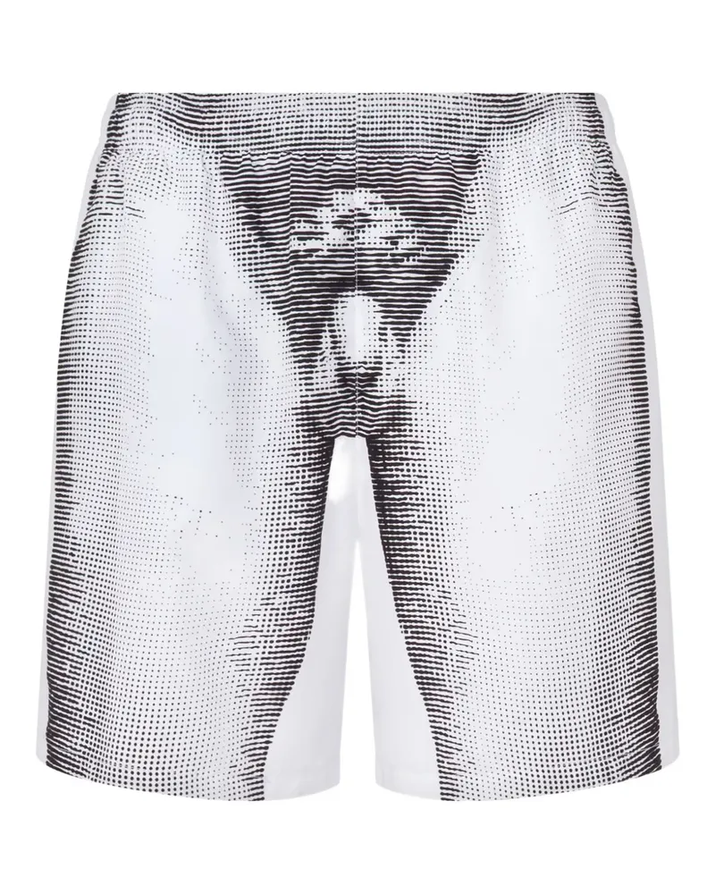 Moschino Badeshorts mit grafischem Print - Weiß Weiß