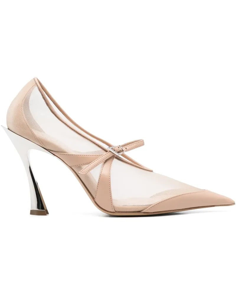Thierry Mugler Fang Pumps 95mm - Nude Nude