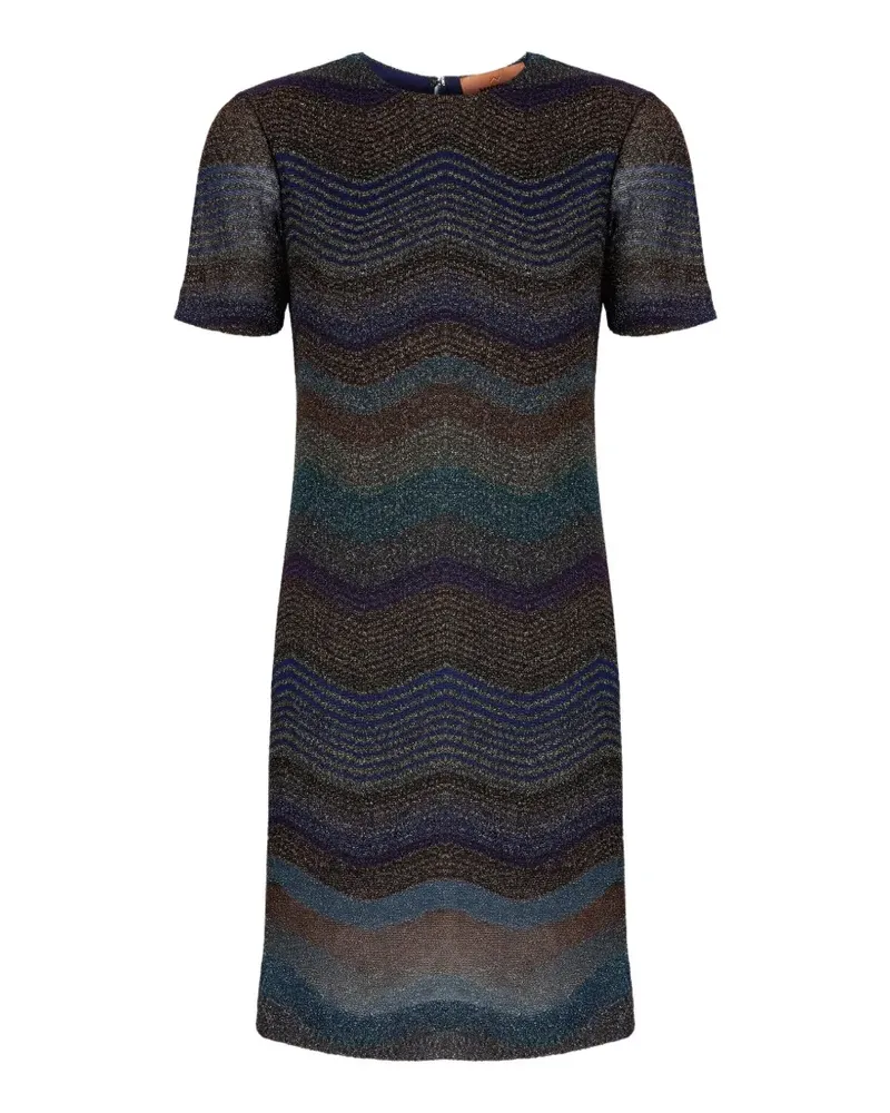 Missoni Kurzärmeliges Minikleid - Blau Blau