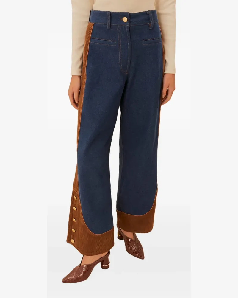 FARM Rio Jeans mit Cordeinsatz - Blau Blau