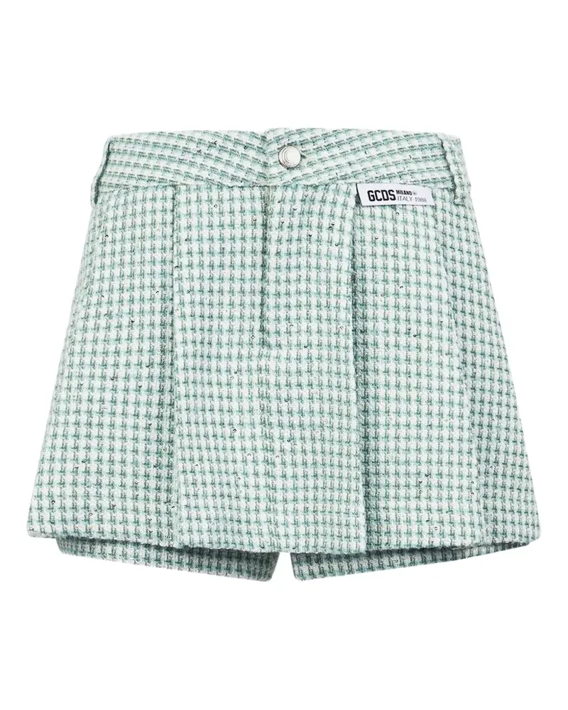 GCDS Karierte Shorts - Grün Grün