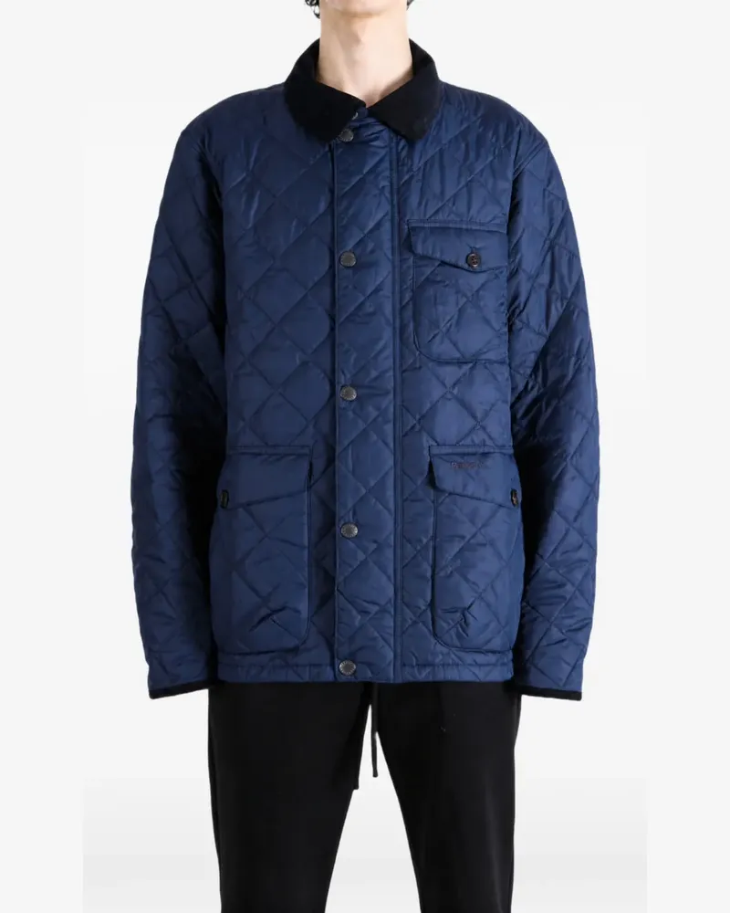 Barbour Hornby quilted corduroy-collar jacket - Blau Blau