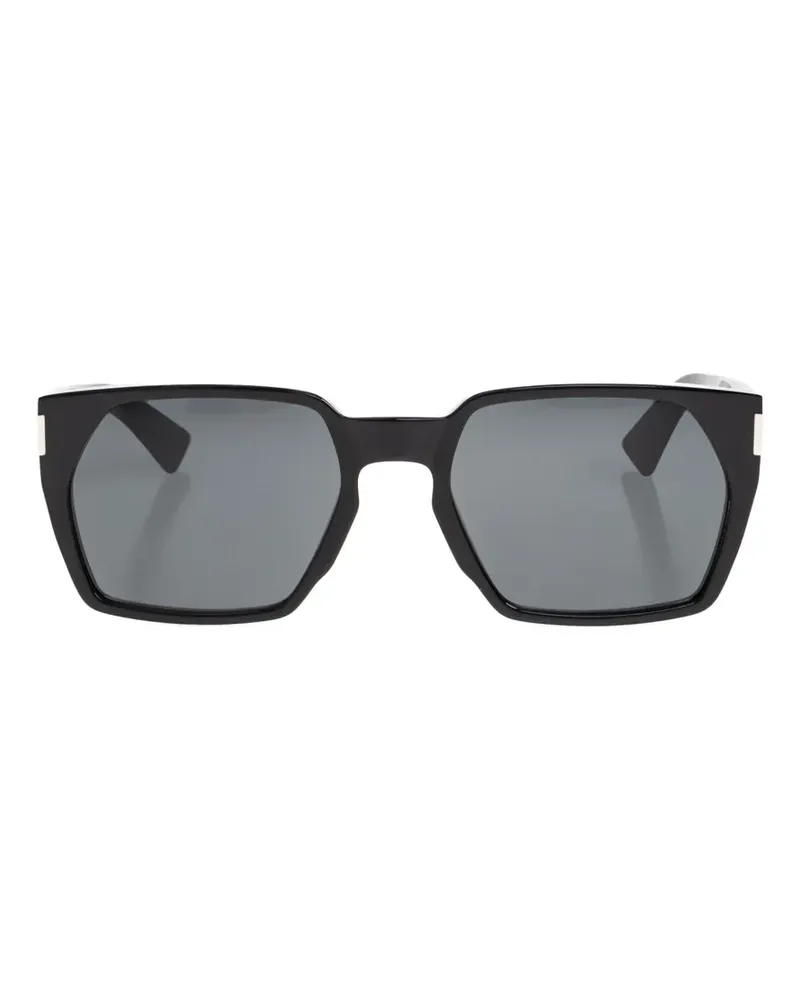 Saint Laurent geometric-frame sunglasses - Schwarz Schwarz