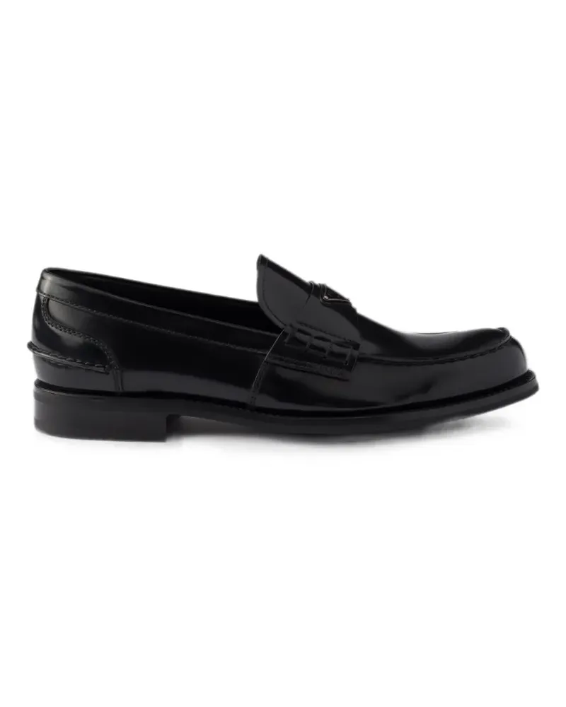 Prada brushed leather loafers - Schwarz Schwarz