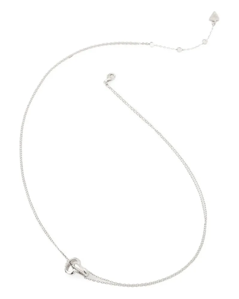 Guess knot-pendant necklace - Silber Silber