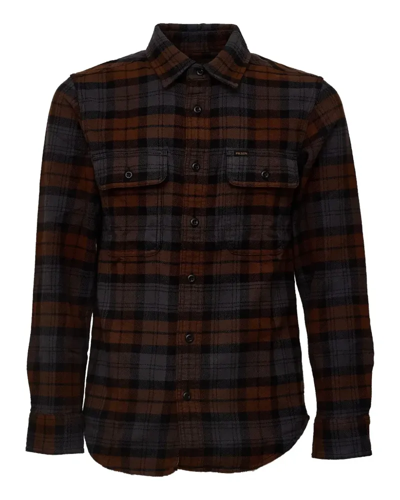 Filson Kariertes Alaskan Guide Flanellhemd - Braun Braun
