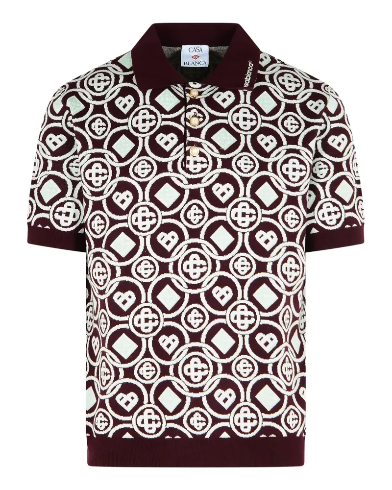 Casablanca Paris Poloshirt mit Monogramm - Rot Rot
