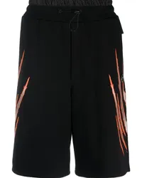 Philipp Plein Joggingshorts mit Kratzer-Print Schwarz