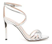 Sandalen aus Leder - Silber