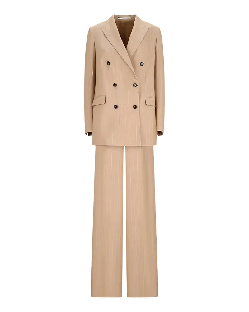 Tagliatore pinstripe double-breasted blazer - Nude Nude