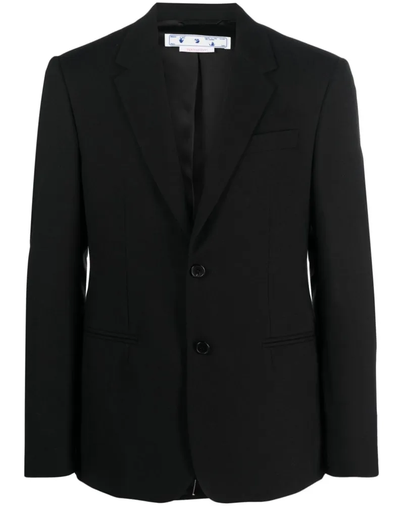 OFF-WHITE Sakko mit Slogan-Print - Schwarz Schwarz