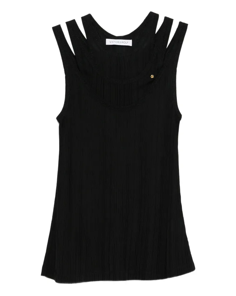 Viktor & Rolf Trägershirt mit Cut-Out - Schwarz Schwarz