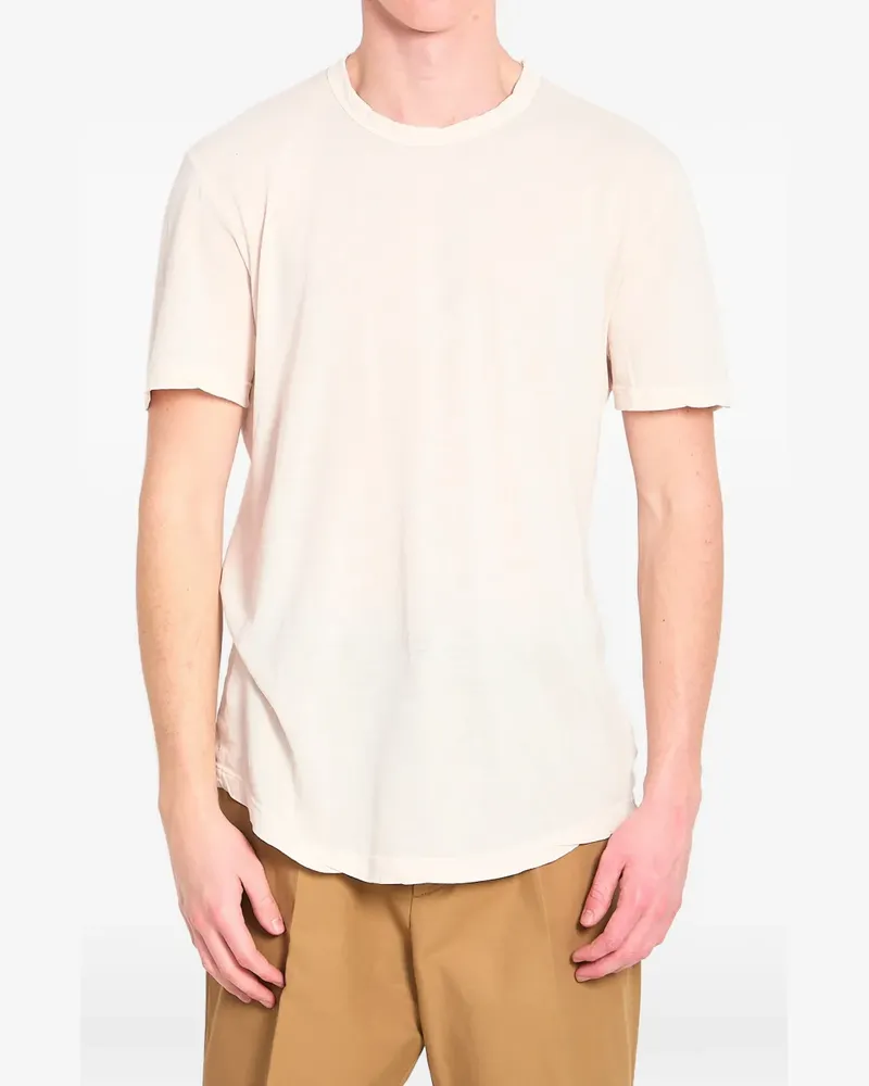James Perse ribbed crew neck cotton T-shirt - Nude Nude