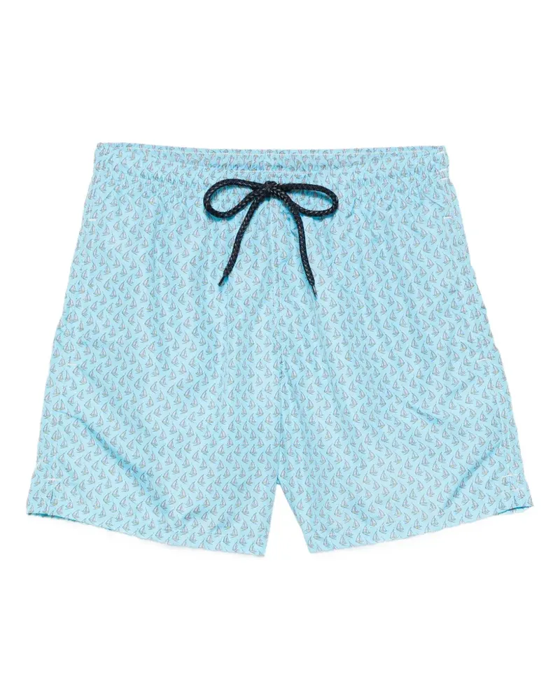 Drumohr  print drawstring swim shorts - Blau Blau