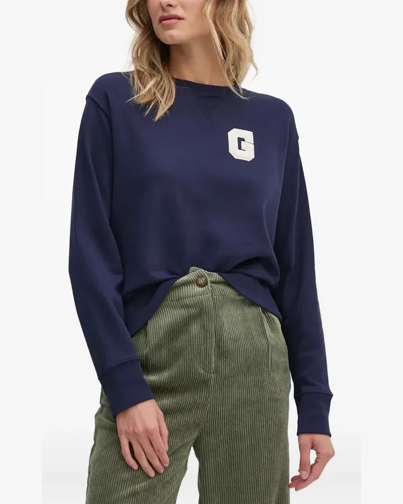 Gant Sweatshirt mit Applikation - Blau Blau